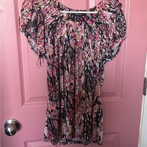 Style & Co. Multi-Color Abstract Print Tunic with Pink and Black